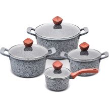 PROMIS Komplet Garnków Granitowych 8 el. Indukcja/Gaz