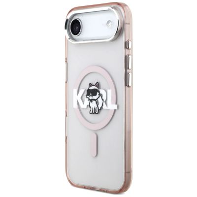 2. Etui Karl Lagerfeld IML Choupette Sketch Logo MagSafe na iPhone 17 Air - różowe