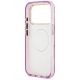 7. Etui Guess IML Glitter Flowers Triangle MagSafe na iPhone 17 Pro / 18 Pro - fioletowe