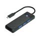 Hub USB Orico PAPW3AT-C3 4-portowy 3x USB-A 3.0 z czytnikiem kart microSD/SD 0,15 m - czarny