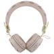 3. Słuchawki nauszne Bluetooth Guess Peony Script Round Shape ENC - brązowe
