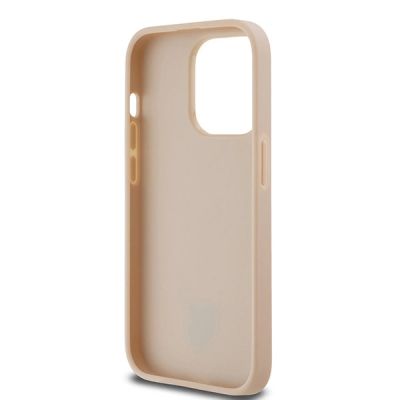 7. Etui DKNY Leather Checkered Mono Pattern & Printed Stripes na iPhone 14 Pro - różowe
