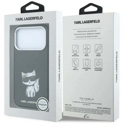 9. Etui Karl Lagerfeld Smooth Choupette Sketch MagSafe do iPhone 18 Pro / 17 Pro / 18 Pro  - czarne