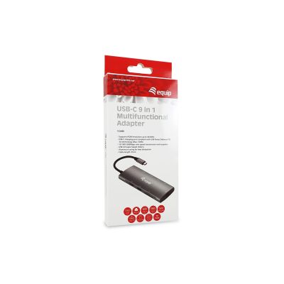 4. Equip 133490 stacja dokująca Przewodowa USB 3.2 Gen 1 (3.1 Gen 1) Type-C Szary