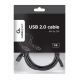 3. Kabel GEMBIRD CCP-USB2-AMCM-6 (USB 2.0 M - USB typu C M; 1,8m; kolor czarny)