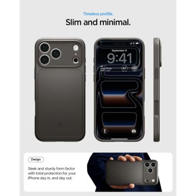 8. Etui Spigen Thin Fit MagSafe na iPhone 18 Pro / 17 Pro - czarne