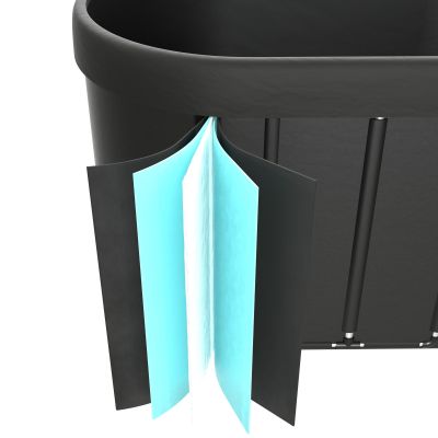 10. VIRTUFIT WANNA LODOWA OWALNA 500 LITRÓW ANTRACYT Z AKCESORIAMI
