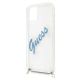5. Etui Guess Script Vintage na iPhone 12 mini - niebieskie