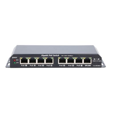 Extralink Switch PoE KRATOS 7x Gigabit PoE, 1x Uplink RJ45, Zasilacz 24V 2.5A, Moc 60W