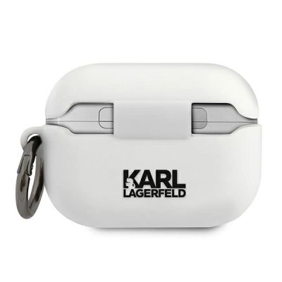 2. Etui Karl Lagerfeld Silicone Choupette na AirPods Pro - białe