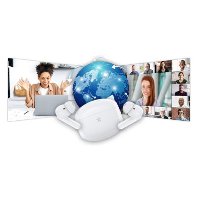 18. Słuchawki bezprzewodowe GIEWONT RealSound PRO ANC ENC GWS800-2 Białe