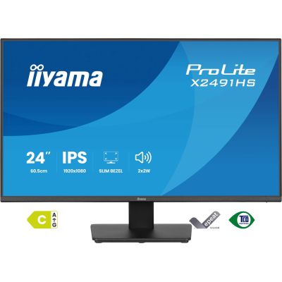 20. iiyama ProLite X2491HS-B1 monitor komputerowy 60,5 cm (23.8") 1920 x 1080 px Full HD LCD Czarny