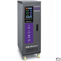 Qoltec Trójfazowy stabilizator napięcia AVR MULTIPROTECTION | 40kVA | Dokładność  ± 3% | Serwomotor 3F | LCD | Expert Line