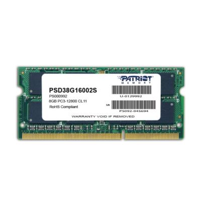 Pamięć Patriot Memory Signature PSD38G16002S (DDR3 SO-DIMM; 1 x 8 GB; 1600 MHz; CL11)