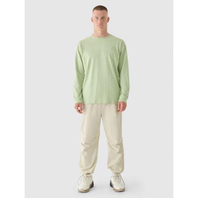 2. Longsleeve oversize z nadrukiem męski 4F 4FRAW24TLONM502-44S