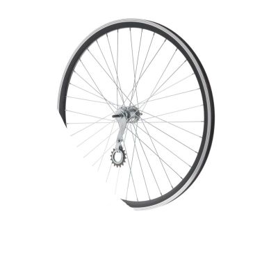 Koło 26'' tył torpedo stożek srebrne/czarne