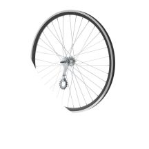 Koło 26'' tył torpedo stożek srebrne/czarne