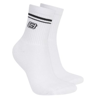 3. Skechers 3pk Wpk Wmn Ls Low Crew S601827-WHT Białe 39-42