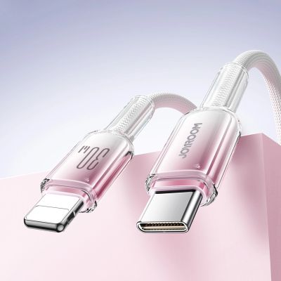 8. Kabel Joyroom S-A42 Crystal-Clear Series 30W USB-C - Lightning 1,2m - biały