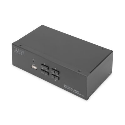 Przełącznik KVM, 4 portowy, 4K 60Hz, 8xDP IN, 2xDP OUT, 2xUSB A, 2x Audio IN&OUT