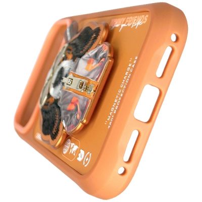 3. Etui Nimmy Cool&Cute 2.0 Dog na iPhone 17 Pro z magnetyczną zawieszką - pomarańczowe