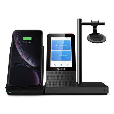 2. Yealink WH66 Mono UC Zestaw słuchawkowy Bezprzewodowy Opaska na głowę Biuro/centrum telefoniczne USB Typu-A Bluetooth Podstawka do ładowania Czarny