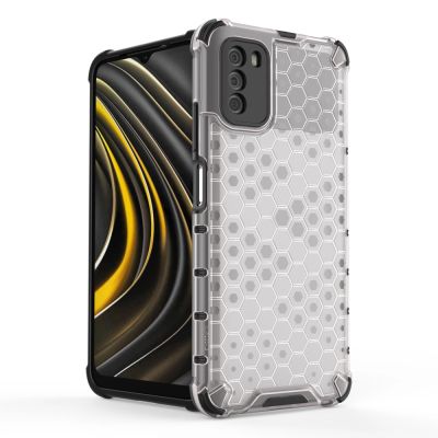 2. Honeycomb etui pancerny pokrowiec z żelową ramką Xiaomi Poco M3 przezroczysty