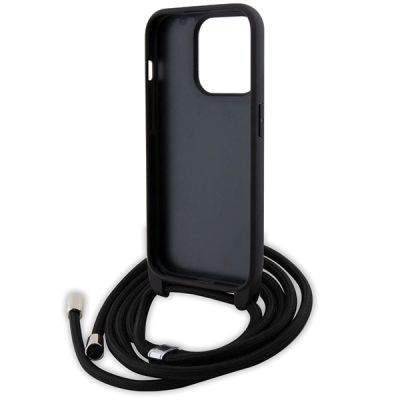 6. Etui Karl Lagerfeld Crossbody Saffiano Monogram Metal Pin Karl & Choupette na iPhone 15 Pro - czarne