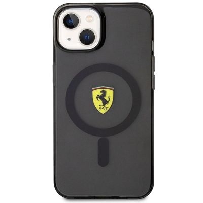 3. Etui Ferrari Translucent MagSafe na iPhone 14 Plus - czarne
