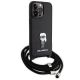 3. Etui Karl Lagerfeld Crossbody Saffiano Monogram Metal Pin Karl & Choupette na iPhone 15 Pro Max - czarne