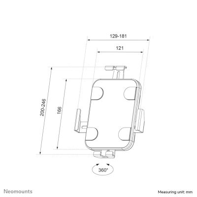 14. TABLET ACC WALL MOUNT HOLDER/WL15-625WH1 NEOMOUNTS