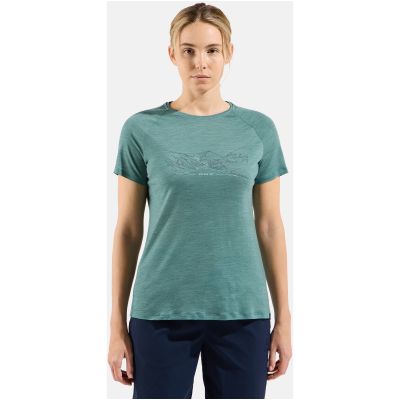 2. Koszulka z krótkim rękawem damska ODLO Ascent PW 130 Run. Bike. Hike. T-Shirt Crew Neck s/s niebieska