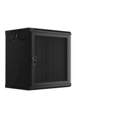 15. SZAFA INSTALACYJNA RACK WISZĄCA 19" 12U 600X450 CZARNA DRZWI PERFOROWANE LANBERG (FLAT PACK)
