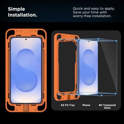 3. Szkło hartowane Tech-Protect Quick Set+ na Samsung Galaxy S25+ - przezroczyste