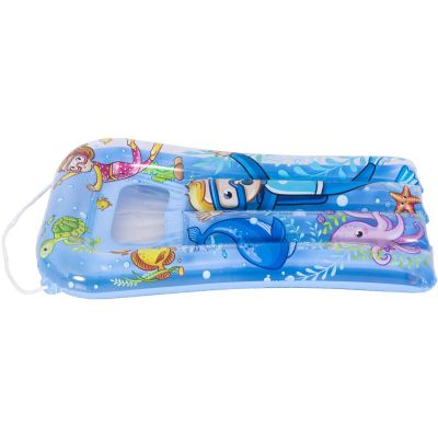 5. MATERAC PLAŻOWY Z OKIENKIEM PODWODNY ŚWIAT 74x48CM 37591 - NIEBIESKI