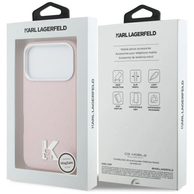8. Etui Karl Lagerfeld Karl Head Logo MagSafe na iPhone 17 Pro Max - różowe