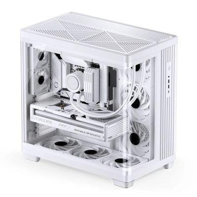 14. Jonsbo TK-4 Gehäuse, Midi-Tower, ATX, Tempered Glass - weiß
