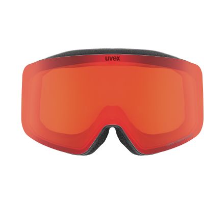Gogle narciarskie dla dzieci Uvex pwdr FM - black/red/orange/clear