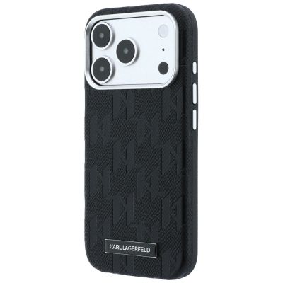 2. Etui Karl Lagerfeld Grained Mono Resin Logo MagSafe na iPhone 17 Pro / 18 Pro - czarne