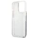 7. Etui Guess Flower Liquid Glitter na iPhone 13 Pro Max - niebieskie