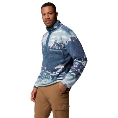2. Columbia Helvetia II Printed Half Snap Fleece 2098461461 Niebieskie L