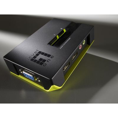 2. LevelOne KVM-0221 przełącznik KVM Czarny, Zielony
