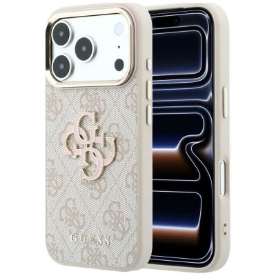 Etui Guess 4G & Big Resin Logo na iPhone 17 Pro / 18 Pro - różowe