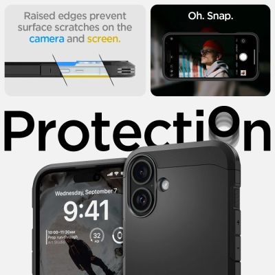13. Etui Spigen Tough Armor MagSafe z podstawką na iPhone 16 - czarne