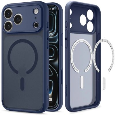 2. Etui Spigen Ultra Hybrid MagSafe na iPhone 18 Pro / 17 Pro - ciemnoniebieskie