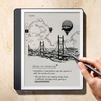 3. Ebook New Kindle Scribe - 2024 release 10.2” glare-free 16GB Wi-Fi (Without Lockscreen Ads) with Premium Pen Tungsten