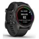 3. Zegarek Garmin Fenix 7S Pro 42mm Sapphire Solar szary tytanowy DLC z czarnym paskiem