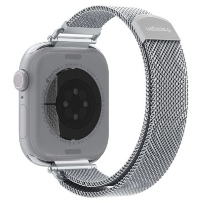3. Pasek Spigen WBM4 na Apple Watch (40 / 41 / 42 mm) - srebrny