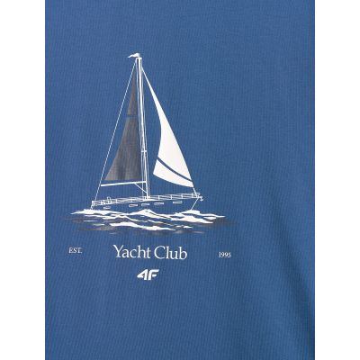 6. T-shirt relaxed z nadrukiem męski 4F 4FRSS26TTSHM3996-033S