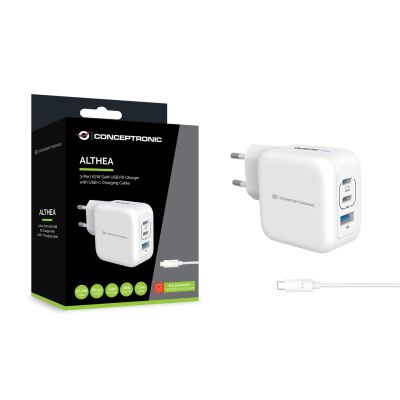 3. Conceptronic ALTHEA17W ładowarka do urządzeń przenośnych Uniwersalne Biały Prąd przemienny Szybkie ładowanie Wewnętrzna